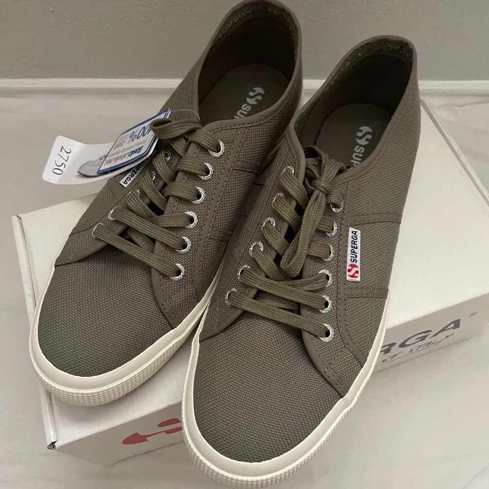 NWT Superga 2750 COTU Classic White/Green